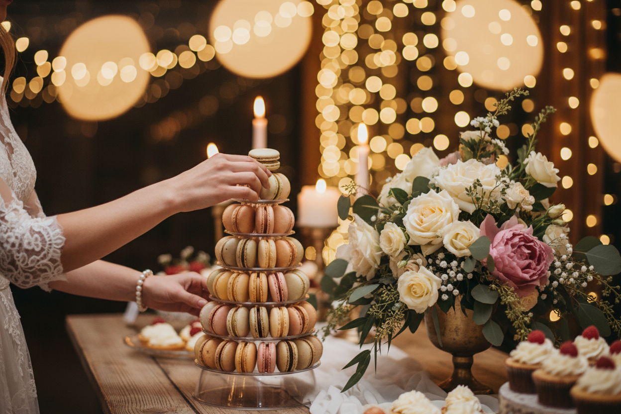 Detalle decoración mesa dulce boda
