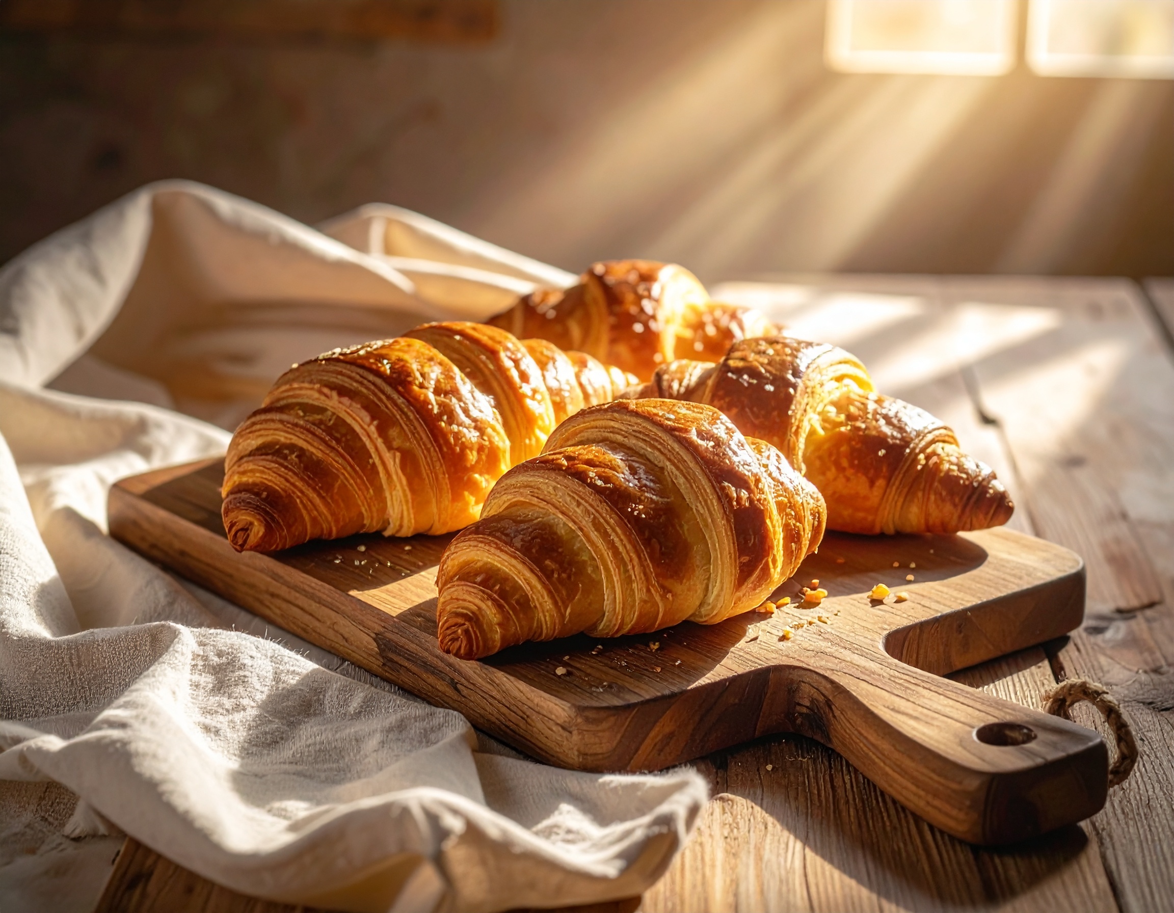 Croissants de mantequilla artesanales