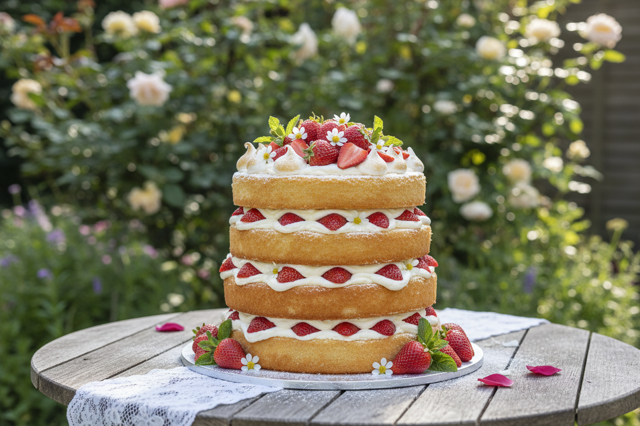Naked cake boda íntima jardín